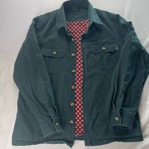 Jiberish‎ Men’s “It’s a Cold World” Green Shacket Jacket M Rare